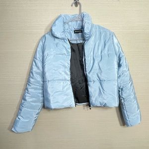 Pretty Little Thing Sky Blue Puffer Jacket